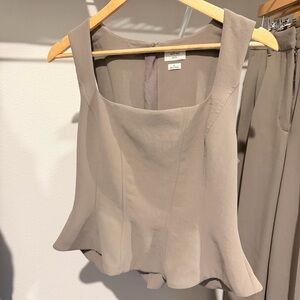 Aritzia Rhodora Bustier Turner Taupe M